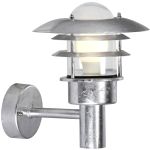 Nordlux Lønstrup 22 Wall Light Steel and Glass Grey | 220mm - IP44 - Suitable for E27