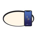 Nordlux Oja Smart 60 Ceiling Light Metal Black 30W 3500lm - 827-865 Tunable White | 600mm - Wifi and Bluetooth Dimmable