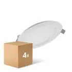 Multipack 4x Ledvance LED Downlight Comfort DN105 6W 420lm 120D - 830 Warm White | 118mm 
